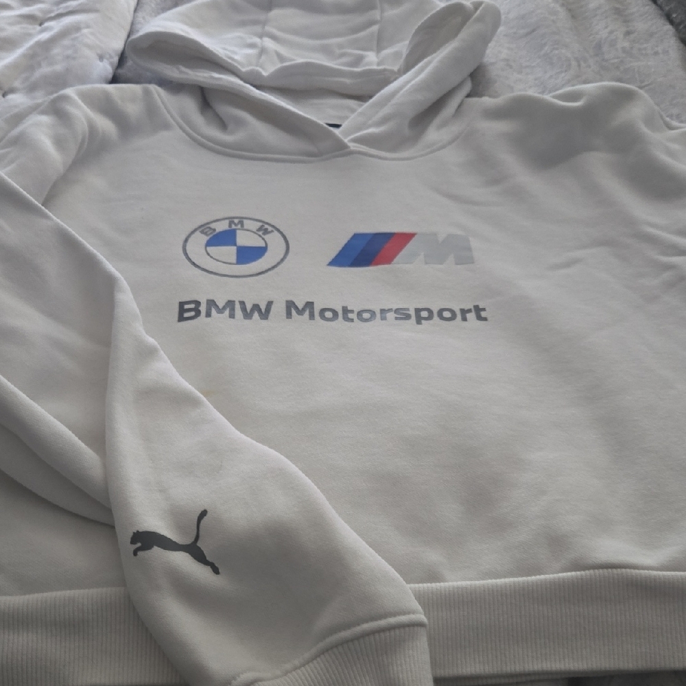 BMW Motorsport White Hoodie with Puma Logo